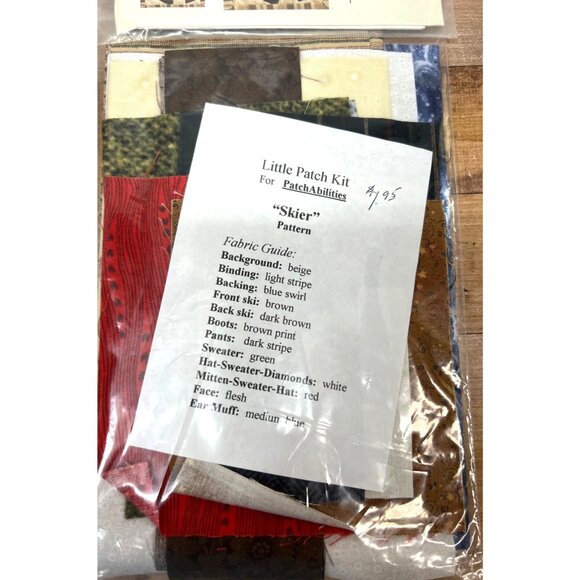 Skier Ski Themed 6 x 24 Quilt Block or Wall Hanging Pattern Monthly Minis 01 - Picture 3 of 4